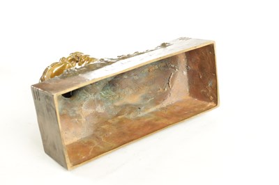 Lot 613 - ADOLF JOSEF POHL (1872-1930) AN ARTS AND CRAFTS TWO-COLOUR PATINATED BRONZE SCULPTURE L'AMOUR