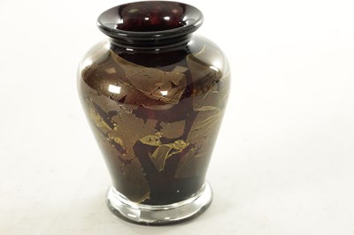 Lot 29 - AN ART GLASS SHOULDERED VASE