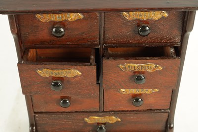 Lot 920 - A 19TH CENTURY OAK SPICE CABINET