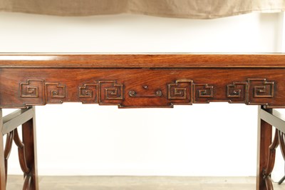 Lot 137 - A LATE 19TH CENTURY CHINESE HARDWOOD ALTAR TABLE POSSIBLY HUANGHUALI WOOD