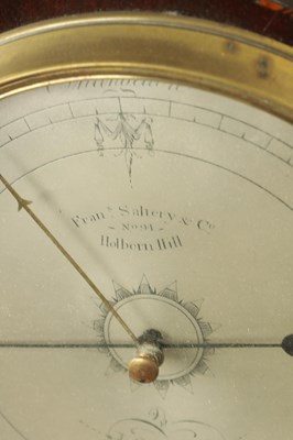 Lot 1009 - FRANCIS SALTERY & CO. HOLBORN HILL, LONDON. A GEORGE III INLAID MAHOGANY WHEEL BAROMETER