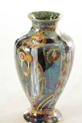 Lot 93 - A GOOD EARLY 20TH CENTURY WEDGWOOD FAIRYLAND LUSTRE “CANDLEMAS” DESIGN CABINET VASE BY DAISY MAKEIG JONES