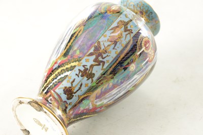 Lot 93 - A GOOD EARLY 20TH CENTURY WEDGWOOD FAIRYLAND LUSTRE “CANDLEMAS” DESIGN CABINET VASE BY DAISY MAKEIG JONES