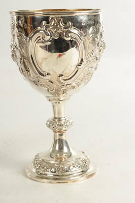 Lot 405 - A VICTORIAN GIANT SIZE SILVER GOBLET