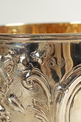 Lot 405 - A VICTORIAN GIANT SIZE SILVER GOBLET