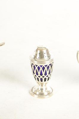 Lot 479 - A LATE VICTORIAN CASED TABLE CONDIMENT SET