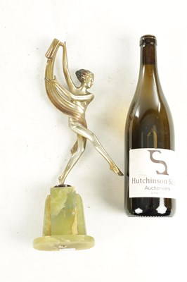 Lot 751 - JOSEF LORENZL (1892 - 1950) AN ART DECO SILVERED BRONZE FIGURE OF A DANCING GIRL
