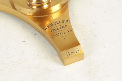 Lot W.H. BULLOCH, CHICAGO. A FINE LATE 19TH CENTURY AMERICAN EXHIBITION BINOCULAR MICROSCOPE