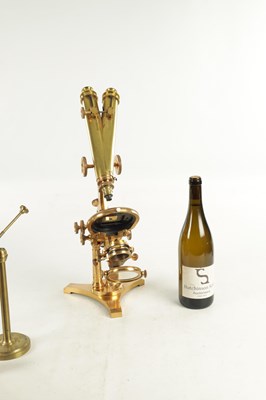 Lot W.H. BULLOCH, CHICAGO. A FINE LATE 19TH CENTURY AMERICAN EXHIBITION BINOCULAR MICROSCOPE