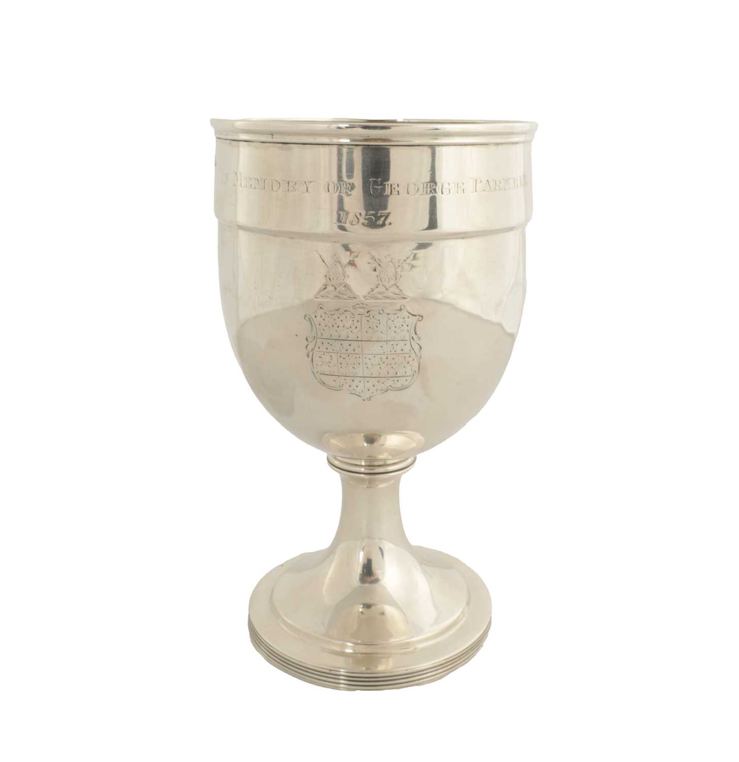 Lot 481 - AN EARLY VICTORIAN SILVER GOBLET