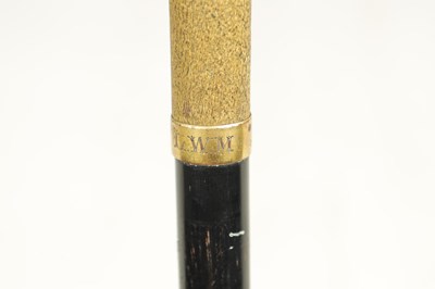 Lot 494 - A LATE 19TH CENTURY GILT METAL SWAN'S HEAD WALKING STICK