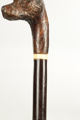 Lot 501 - TWO LATE 19TH CENTURY CARVED WOOD WALKING STICKS