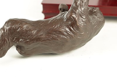 Lot 189 - 2 LATE 19TH CENTURY JAPANESE MEIJI CAST BRONZE MONKEYS ON STAND