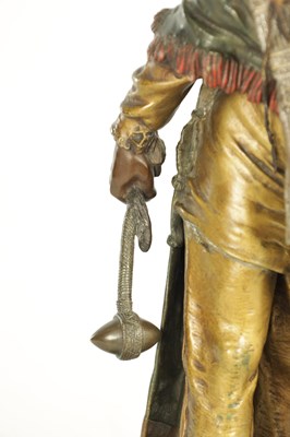 Lot 739 - A FINE LATE 19TH CENTURY AUSTRIAN COLD-PAINTED BRONZE SCULPTURE IN THE MANNER OF FRANZ BERGMAN