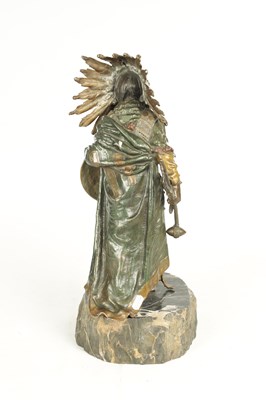 Lot 739 - A FINE LATE 19TH CENTURY AUSTRIAN COLD-PAINTED BRONZE SCULPTURE IN THE MANNER OF FRANZ BERGMAN