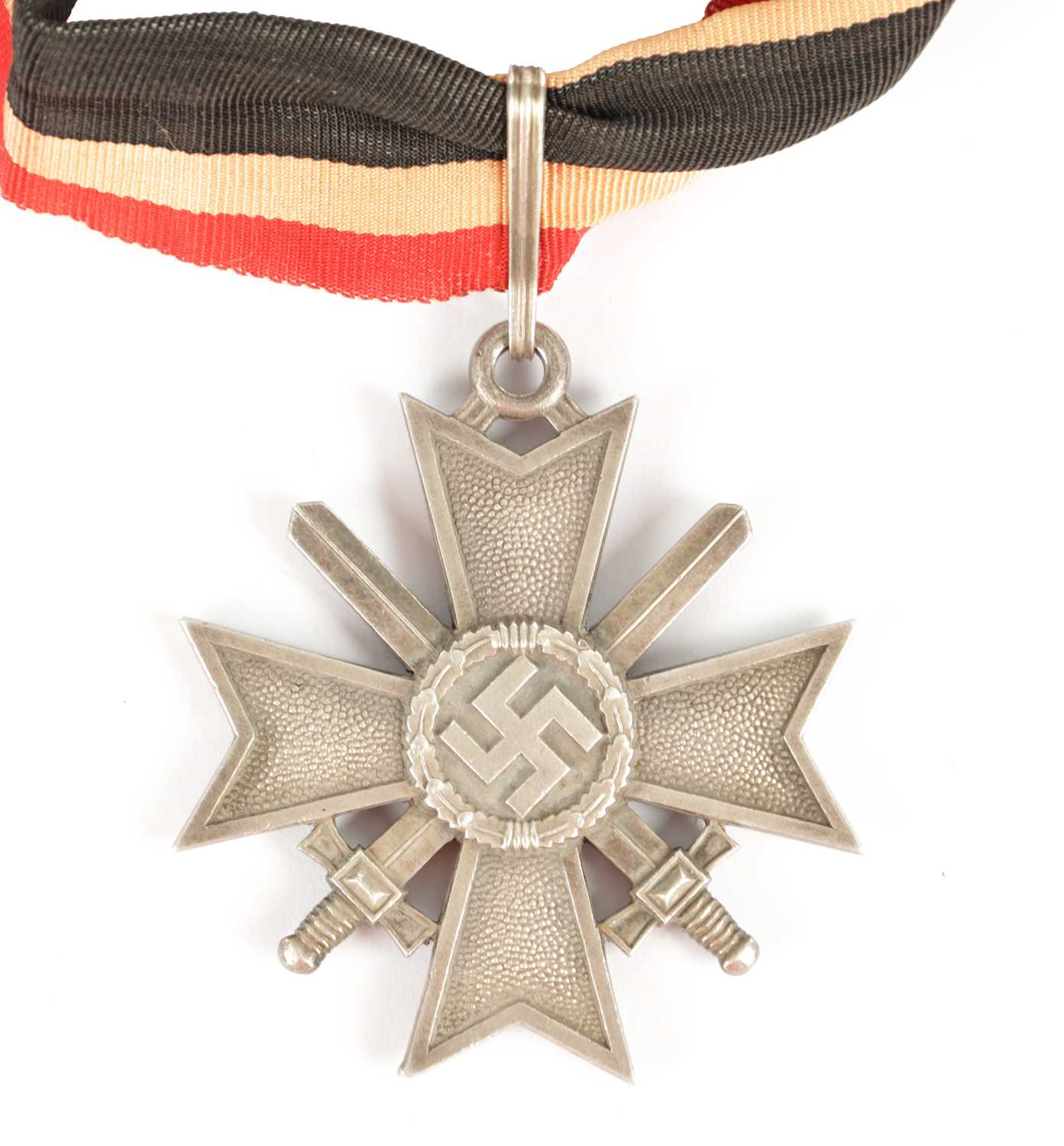 Lot 538 - A GERMAN WW2 SILVER KNIGHT'S CROSS OF THE WAR - MERIT CROSS WITH SWORDS