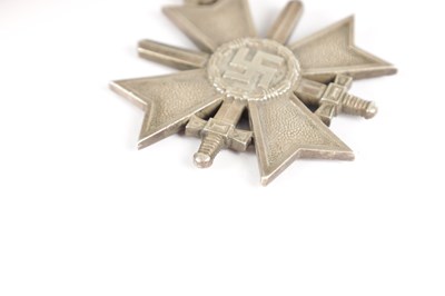 Lot 538 - A GERMAN WW2 SILVER KNIGHT'S CROSS OF THE WAR - MERIT CROSS WITH SWORDS