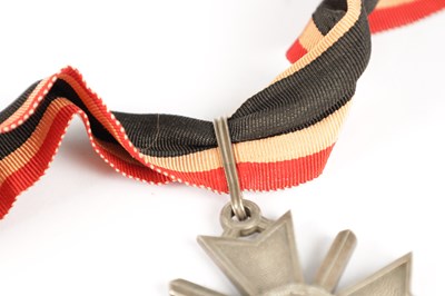 Lot 538 - A GERMAN WW2 SILVER KNIGHT'S CROSS OF THE WAR - MERIT CROSS WITH SWORDS