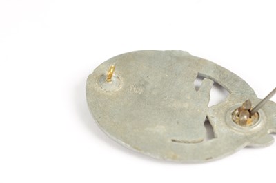 Lot 548 - A COLLECTION OF THREE WW2 GERMAN THIRD REICH SILVER AND SILVER METAL PANZER ASSAULT BADGES