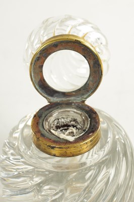 Lot 6 - A LATE 19TH CENTURY OVERSIZED DESK INK BOTTLE BACCARAT STYLE