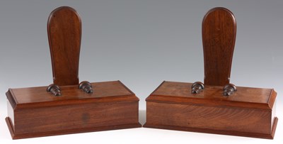 Lot 796 - A PAIR OF 18TH CENTURY STYLE FIGURED MAHOGANY...