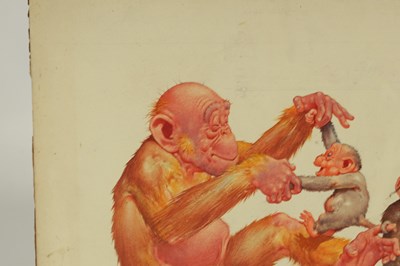 Lot 835 - CLARENCE LAWSON WOOD, RI (1878-1957) AN ORIGINAL WATERCOLOUR AND INK CARICATURE ILLUSTRATION