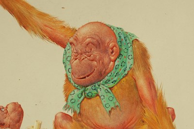 Lot 819 - CLARENCE LAWSON WOOD, RI (1878-1957) AN ORIGINAL WATERCOLOUR AND INK CARICATURE ILLUSTRATION