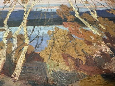 Lot 843 - ATT. TOM THOMSON (CANADIAN 1877-1917) OIL ON PANEL