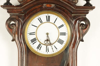 Lot 1023 - ATT. W. SCHONBERGER, VIENNA. A SMALL 19TH CENTURY ROSEWOOD AND KINGWOOD INLAID REGULATOR WALL CLOCK