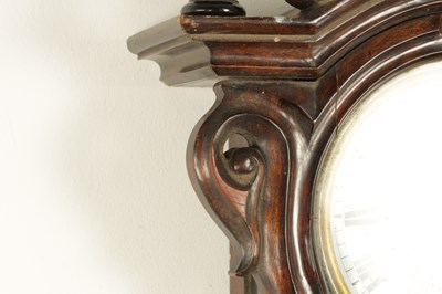 Lot 1023 - ATT. W. SCHONBERGER, VIENNA. A SMALL 19TH CENTURY ROSEWOOD AND KINGWOOD INLAID REGULATOR WALL CLOCK
