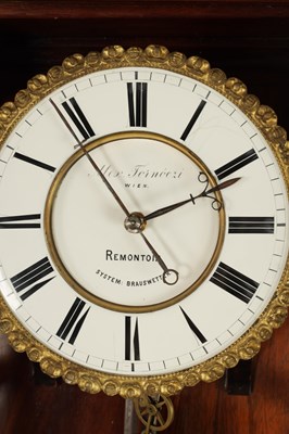 Lot 980 - ALEX FOINOCZI, WIEN. AN UNUSUAL BIEDERMEIER VIENNA REGULATOR WALL CLOCK
