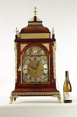 Lot 1144 - FRENCH, ROYAL EXCHANGE, LONDON. A MAGNIFICENT LATE GEORGE III ORMOLU MOUNTED MUSICAL BRACKET CLOCK