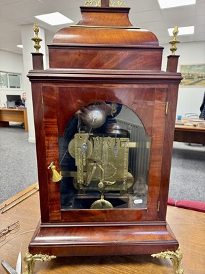 Lot 1144 - FRENCH, ROYAL EXCHANGE, LONDON. A MAGNIFICENT LATE GEORGE III ORMOLU MOUNTED MUSICAL BRACKET CLOCK