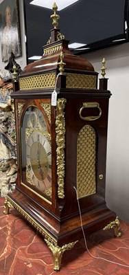 Lot 1144 - FRENCH, ROYAL EXCHANGE, LONDON. A MAGNIFICENT LATE GEORGE III ORMOLU MOUNTED MUSICAL BRACKET CLOCK