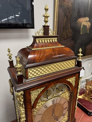 Lot 1144 - FRENCH, ROYAL EXCHANGE, LONDON. A MAGNIFICENT LATE GEORGE III ORMOLU MOUNTED MUSICAL BRACKET CLOCK