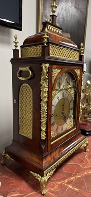 Lot 1144 - FRENCH, ROYAL EXCHANGE, LONDON. A MAGNIFICENT LATE GEORGE III ORMOLU MOUNTED MUSICAL BRACKET CLOCK