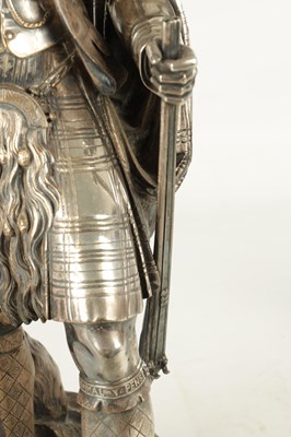 Lot 804 - A 19TH CENTURY SILVERED BRONZE SCULPTURE OF PRINCE ALBERT BY WILLIAM THEED THE YOUNGER