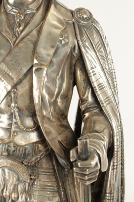 Lot 804 - A 19TH CENTURY SILVERED BRONZE SCULPTURE OF PRINCE ALBERT BY WILLIAM THEED THE YOUNGER
