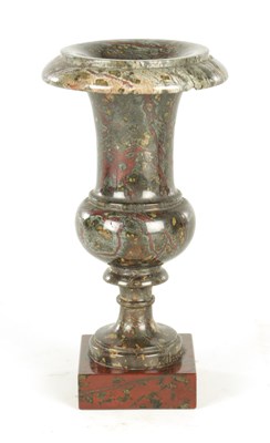 Lot 655 - A SMALL 19TH CENTURY CORNISH SERPENTINE MARBLE URN