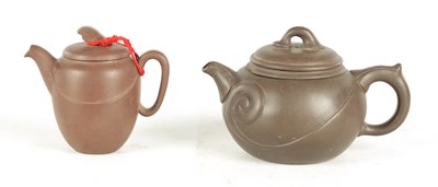 Lot 239 - TWO CHINESE TERRACOTTA TEAPOTS