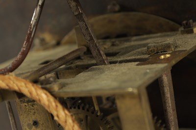 Lot 1161 - SAM PIERCE, LEWES. AN EARLY 18TH CENTURY 30-HOUR LONGCASE CLOCK MOVEMENT