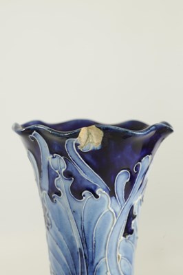 Lot 46 - A PAIR OF LATE 19TH CENTURY MOORCROFT FLORIAN WARE CABINET VASES