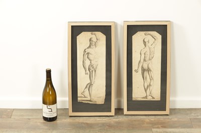 Lot 841 - AFTER DA VINCI A PAIR OF 18TH / 19TH CENTURY MONOCHROME ANATOMICAL ENGRAVED PRINTS