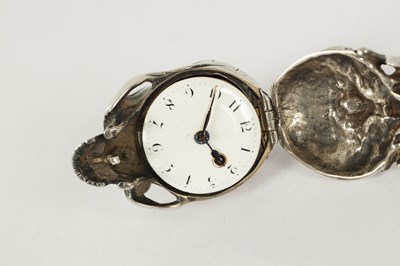 Lot 380 - L’EPINE, PARIS. A LATE 18TH CENTURY FRENCH SILVER CASED MEMENTO MORI POCKET WATCH