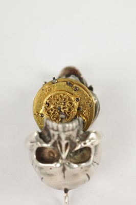 Lot 380 - L’EPINE, PARIS. A LATE 18TH CENTURY FRENCH SILVER CASED MEMENTO MORI POCKET WATCH