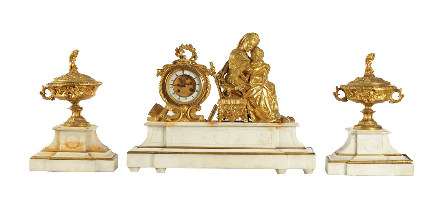 Lot 1169 - A LARGE 19TH CENTURY FRENCH WHITE MARBLE