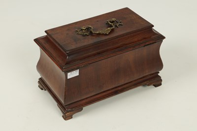 Lot 917 - AN UNUSUAL EARLY GEORGE III MAHOGANY TEA CADDY OF OGEE SHAPE