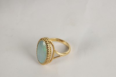 Lot 322 - A LADIES' 18CT GOLD OPEL BROOCH AND RING