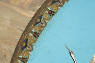 Lot 248 - A FINE PAIR OF JAPANESE MEIJI CLOISONNE ENAMEL CHARGERS OF LARGE SIZE