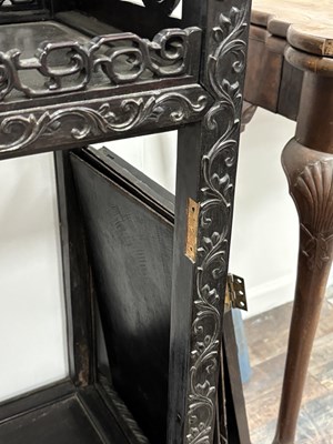 Lot 271 - A GOOD 19TH CENTURY CHINESE CARVED HARDWOOD DISPLAY CABINET